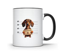 Cachorros De La Cárcel Con Fotos Policiales De Perros Salchicha Taza Duradero Taza De Café Divertido Tazas De Cerámica Para Escuela Leche Hogar 330Ml