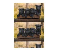 Cachorros de la Familia Affenpinscher Perros Negros Mono, Rompecabezas de 1000 Piezas, Rompecabezas de Madera para Toda la Familia, decoración de Pared para Adultos y Adolescentes.