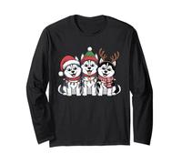 Cachorros de Navidad Husky - Lindos Huskies Siberianos de Navidad Manga Larga
