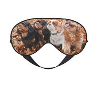 Cachorros de otoño Cavalier King Charles Spaniel, Cubreojos completos Antifaz bloqueador de luz Antifaz para dormir Antifaz suave con los ojos vendados Noche