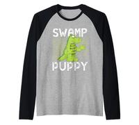 Cachorros de pantano de cocodrilo con temática de pantano de Everglades Camiseta Manga Raglan