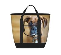 Cachorros de perro boxer Mascotas Perros,Bolsas de almuerzo de gran capacidad, bolsa de mano térmica para mujeres, hombres, trabajo, picnic, viajes.