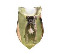 Cachorros de Perros Boxer Mascotas Perros de Familia,Bufanda con Babero y Capucha Triangular Bufanda Ajustable para Mascotas Capucha Lavable Adecuada para Perros y Gatos pequeños, medianos y Grandes