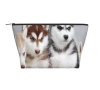 Cachorros Husky Perros, Bolsa de artículos de tocador Bolsa de Maquillaje Bolsa de cosméticos Bolsa de artículos de tocador de Viaje portátil