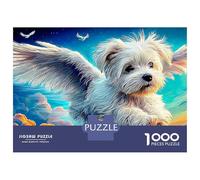 Cachorros jardín 1000 Piece Precision-Cut Pieces Cachorro ángel Puzzle Lovers Gift Stress Relief Puzzle Family Game Night 38x26cm/1000pcs