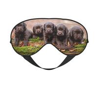 Cachorros Labrador Familia Cachorros Pequeños Marrón, Cubreojos completos Antifaz bloqueador de luz Antifaz para dormir Antifaz suave con los ojos vendados Noche