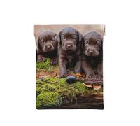 Cachorros Labrador Familia Cachorros Pequeños Marrón, Squeeze Top Wallet Bolsa de Almacenamiento para Mujer Monedero pequeño Bolsa de Cambio