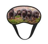 Cachorros Labrador Marrones Pequeños Cachorros Familia, Cubiertas oculares completas, antifaces para dormir que bloquean la luz, orejeras opacas para dormir