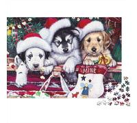 Cachorros Navideños Rompecabezas de 1000 Piezas de Papel para Adultos Papel Grueso Puzzle Antiestrés Decoración 52x38cm/1000pcs