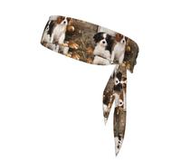Cachorros pequeños de Cavalier King Charles Spaniel, Cinta para la Cabeza, Diadema Deportiva con Lazo, Cinta para el Sudor Multiusos para Hombres y Mujeres.
