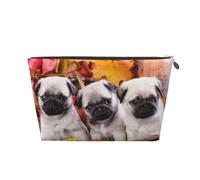 Cachorros Pug, Bolsa de artículos de tocador Bolsa de Maquillaje Bolsa de cosméticos Bolsa de artículos de tocador de Viaje portátil