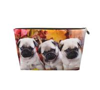 Cachorros Pug, Bolsa de Maquillaje Bolsa de cosméticos Bolsa de artículos de tocador de Viaje portátil Bolsa de artículos de tocador