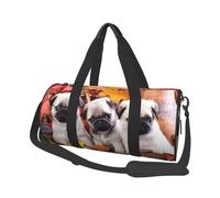 Cachorros Pug, Bolsa de Viaje de Gran Capacidad, Bolso Redondo, Bolsa de Viaje Deportiva, Bolsa de Mano, Bolsa de Fitness