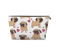Cachorros Pugs Divertidos Dibujos Animados, Bolsa de Maquillaje Bolsa de cosméticos Bolsa de artículos de tocador de Viaje portátil Bolsa de artículos de tocador