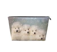 Cachorros Samoyedo Perros Blancos Familia Samoyedo Pequeño, Bolsa de artículos de tocador Bolsa de Maquillaje Bolsa de cosméticos Bolsa de artículos de tocador de Viaje portátil