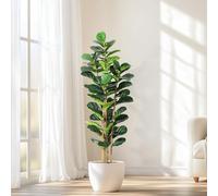Cachpib Planta Artificial Fiddle Higuera 182 cm Plantas Artificiales Grandes, Plantas De Plástico Con Maceta Para Decoración del Hogar Decoración de Habitación Dormitorio