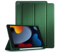 CACOE Funda Compatible con iPad 8 Generación iPad 7 Generación, Ranura para bolígrafo, Ultra Slim Protectora Carcasa con Función de Soporte Compatible con iPad 10.2 2020 2019,Verde Oscuro