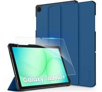 CACOE Funda Compatible con Samsung Galaxy Tab A11+/ A11 Plus 11 Pulgadas 2025 SM-X236B/SM-X230- Ultra Slim PU Protectora Carcasa, con Pellicola Protettiva Vetro Temperato, Azul Mar