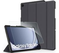 CACOE Funda Compatible con Samsung Galaxy Tab A9+/ A9 Plus 2023 11 Pulgadas- Ultra Slim PU Protectora Carcasa con Función de Soporte función Atril, con Pellicola Protettiva,Gris Oscuro