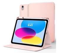 CACOE Funda para iPad de 11 generación (A16) 2025, iPad 10 generación 2022 con soporte para bolígrafo, soporte delgado Folio Soporte Tablet Funda, multiángulo, visualización multiángulo, oro rosa