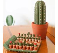 Cactichess - Juego De Ajedrez Enrollable Avanzado con Diseño De Cactus, 32 Piezas Impresas En 3D, Ideal for Amantes De Las Plantas Y Reuniones Familiares Y En Pareja(1 Set)