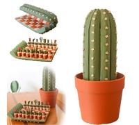Cactichess, Roll up Cactus Chess Set, 32PCS Cactus Chess Board, 3D Printed Portable Chesses Sets Gifts, Succulent Plant Chesses Pieces, Creative Gift for Family, Friends and Plant Lovers(1PC)