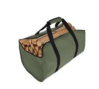 CACTIYE Bolsa de lona para leña para chimenea, color amarillo (verde)