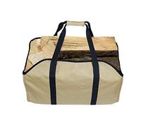 CACTIYE Bolsa de Tela con Asas de Registro de leña Chimenea Interior Bolsas de leña Soporte de Registro Grande, leña Soporte para Bolsa de Transporte, Brazo Cargador de Tela de leña (Amarillo)