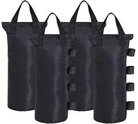 CACTIYE Bolsas de Peso para toldo desplegable para Tienda de campaña, Bolsas de Arena para Las piernas (Redondas, 4 Unidades, 7.6 x 20 Pulgadas, Negro)