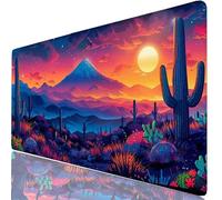 Cactus Alfombrilla Escritorio XXL 1200x600 mm Paisaje Mouse Pad Grande, Protector de Mesa Impermeable, Alfombrilla Ratón XL con Base Antideslizante, Accesorios Oficina, Regalo para Familia H0-1061