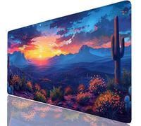 Cactus Alfombrilla Escritorio XXL 600x400 mm Azul Mouse Pad Grande, Protector de Mesa Impermeable, Alfombrilla Ratón XL con Base Antideslizante, Accesorios Oficina Modernos, Regalo para Familia H0-824