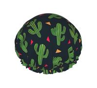 Cactus Art - Gorros de ducha reutilizables impermeables y antideslizantes de secado rápido para el cabello largo y corto