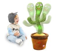 Cactus Bailarin, Cactus Bailarin Repite español, Cactus parlanchin, Juguete Cactus de Peluche Que Baila y Repite tu Voz, con Canciones (Cactus de Tres Enlaces)