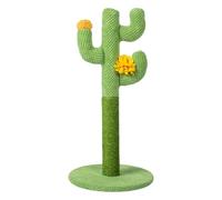Cactus Cat Scratcher Tree - Torre de Actividad Vertical, Post de rascado de Gatito Interactivo | 3 Multi-Nivel con Plataforma de Felpa Suave, Centro de Juegos Cubierto para Gatos Adultos Que Salt