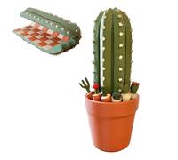 Cactus Chess Set, 3D Printed Roll-Up Board, 9.84x5.91x5.91inches, Portable and Lightweight Design, Unique Table Ornament, Ideal for Travel, Adults, Beginners, Home, Office, Bookshelf, Birthday Parties