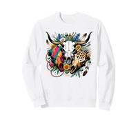 Cactus con cráneos de Toro Bohemio del sudoeste Sudadera