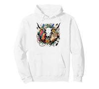 Cactus con cráneos de Toro Bohemio del sudoeste Sudadera con Capucha