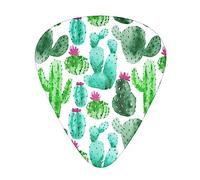 cactus de acuarela flores suculentas Púas de guitarra Juego de regalo completo para guitarrista Celuloide Medio 12 Paquete en caja Regalo para guitarristas Hombres y mujeres