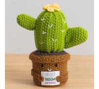 Cactus De Ganchillo Positivo | Muñeca Decorativa De Ganchillo para Escritorio | Muñeca con Forma De Cactus Inspiracional para Coleccionistas Practicantes De Mindfulness Niños Sensibles