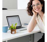 Cactus De Ganchillo Positivo, Planta En Maceta Hecha A Mano, Adorno De Escritorio Hecho A Mano En Forma De Cactus para Niños Adolescentes Y Practicantes De Mindfulness