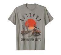 Cactus del Desierto Vintage del Grand Canyon State Roadrunner de Arizona Camiseta