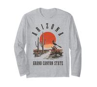 Cactus del Desierto Vintage del Grand Canyon State Roadrunner de Arizona Manga Larga