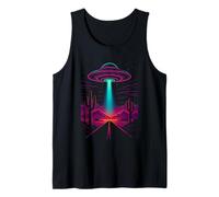 Cactus Desert Mountain Ciencia Ficción Nave Espacial Luz Camiseta sin Mangas