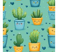 Cactus Dibujos Animados Papel Pintado Autoadhesivo Plantas Tropicales 44x300 cm Papel de Pared Removible Impermeable Estilo Vinilo PVC Pegatina es Estante del cajón de la cubierta del rodillo A-326