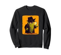 Cactus divertido con estilo detective para un ambiente cómico Sudadera
