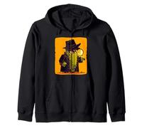 Cactus divertido con estilo detective para un ambiente cómico Sudadera con Capucha