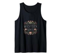 Cactus Floral Western Soul Boho Cowgirl Camiseta sin Mangas