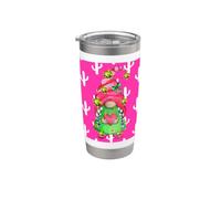 Cactus Gnomo Corazón Rosa Desierto Jardinería Linda Suculenta Vaso térmico de acero inoxidable de doble pared