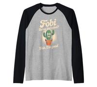 Cactus Gracioso Diciendo Nah Soy Bueno Humor introvertido Mujeres Hombres Camiseta Manga Raglan