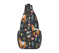 Cactus Llama Sling Bag, Chest Bag Daypack, Crossbody Sling Mochila para Viajes, Deportes, Correr, Senderismo